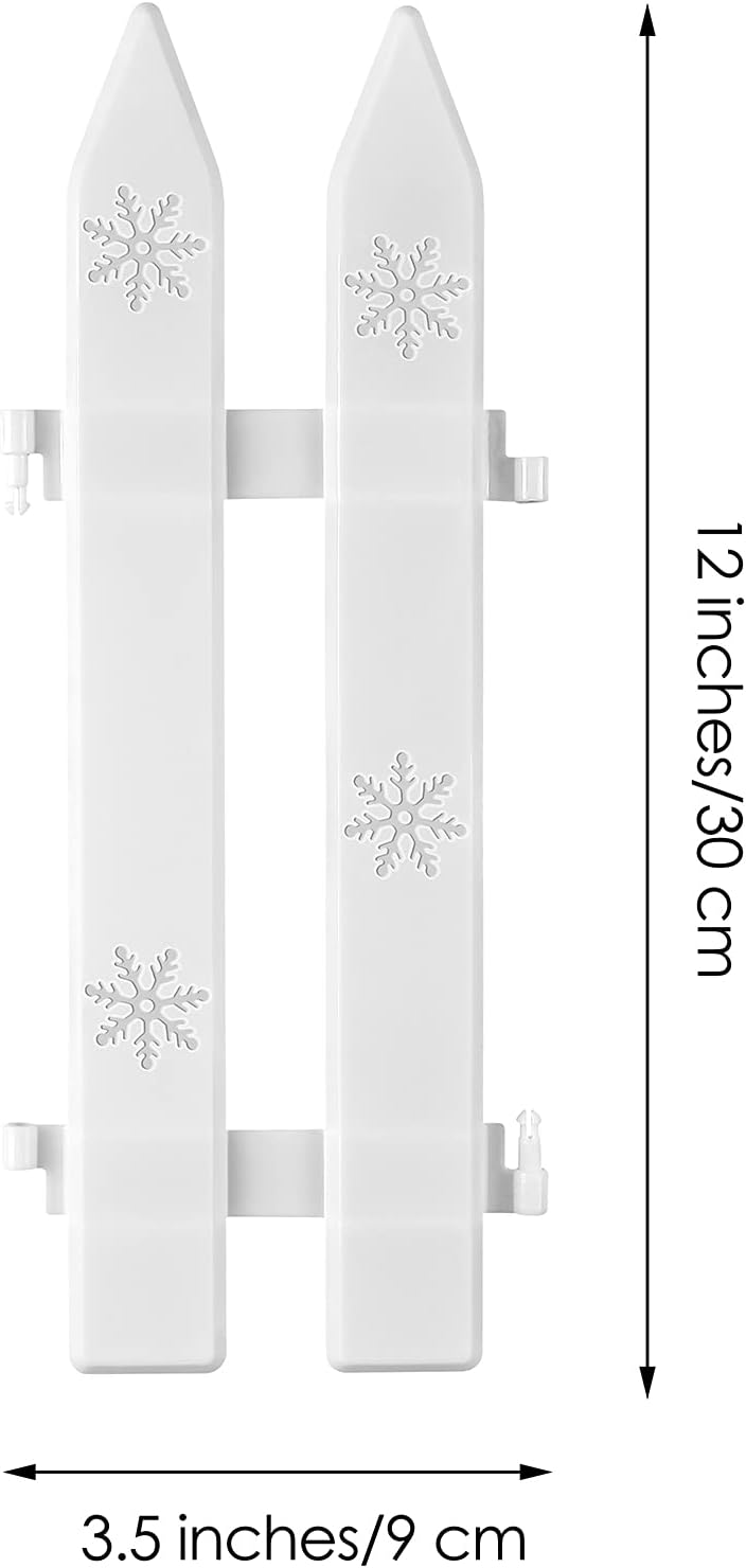 Christmas Tree Thick White Plastic Picket Fence for Pets and Kids