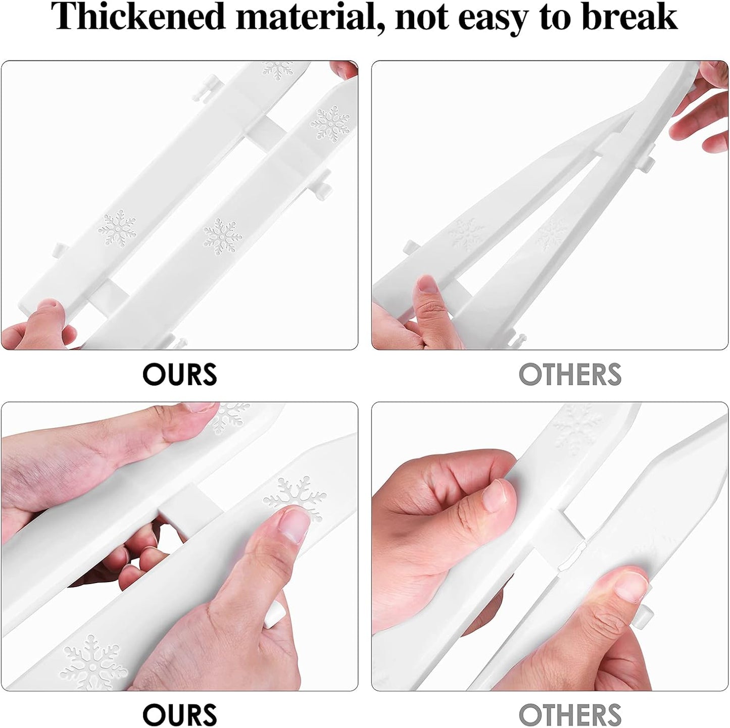 Christmas Tree Thick White Plastic Picket Fence for Pets and Kids