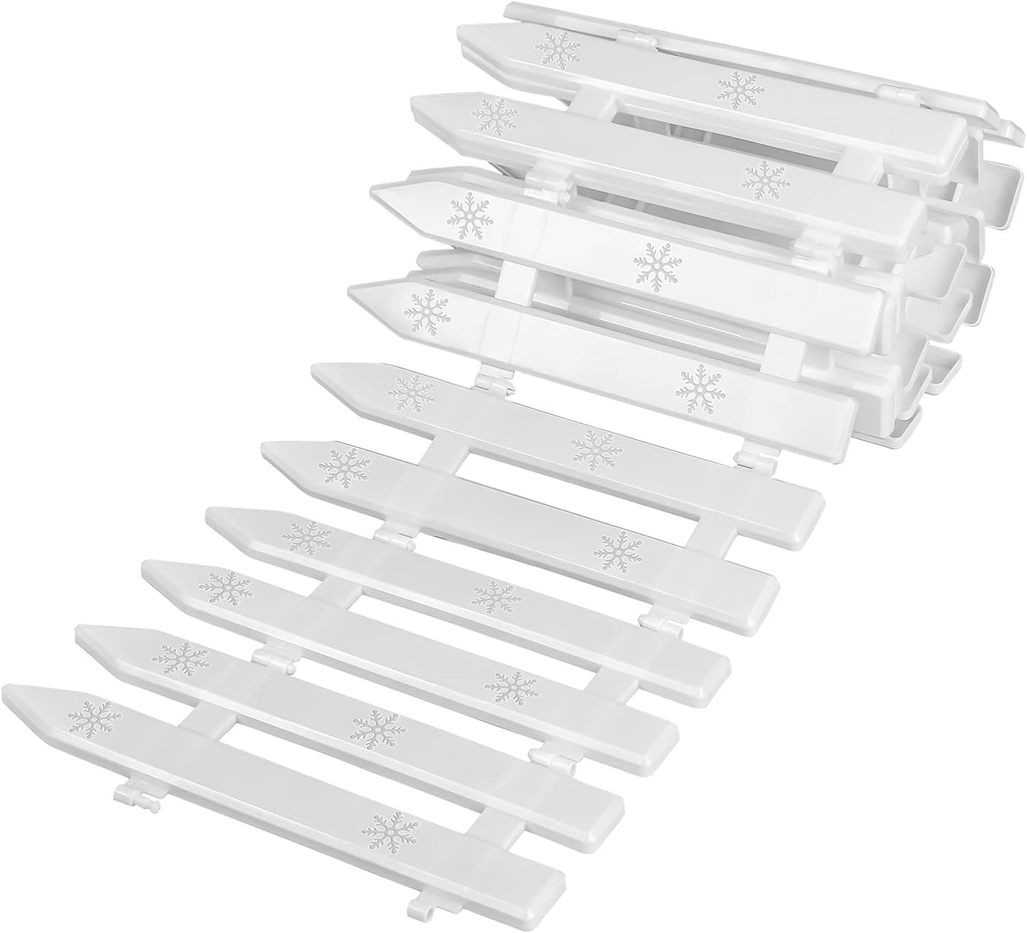 Christmas Tree Thick White Plastic Picket Fence for Pets and Kids