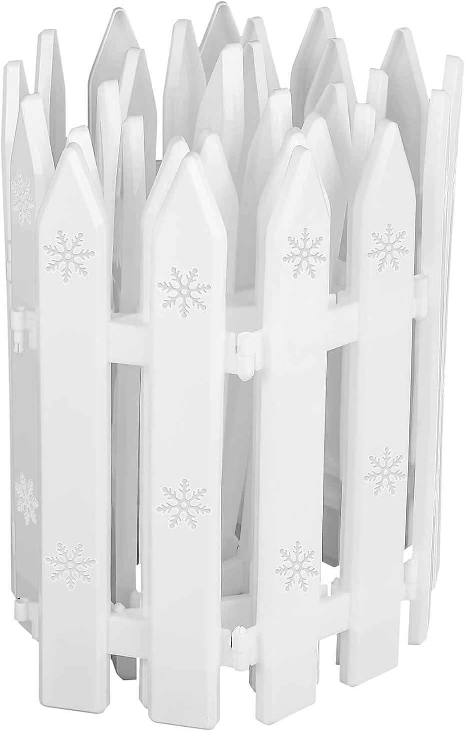 Christmas Tree Thick White Plastic Picket Fence for Pets and Kids