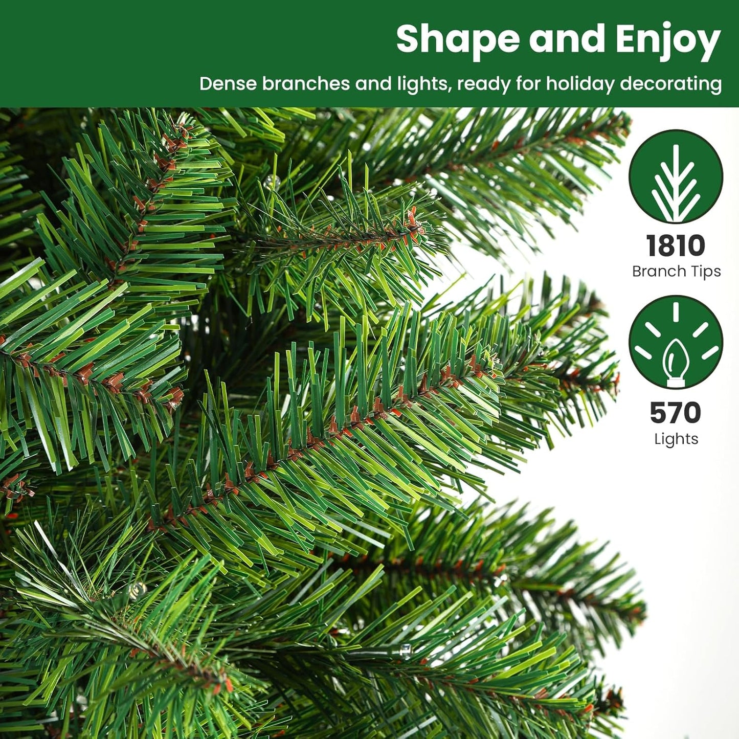 Christmas Tree with Warm White Lights