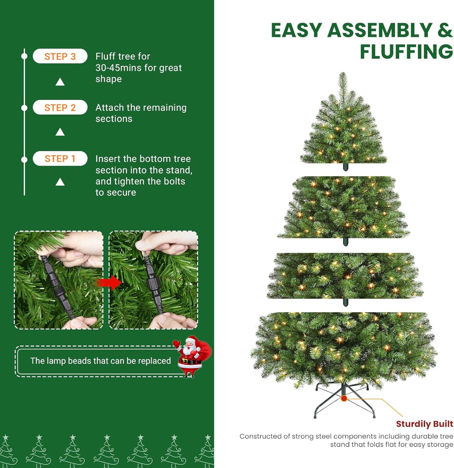 Christmas Tree with Warm White Lights