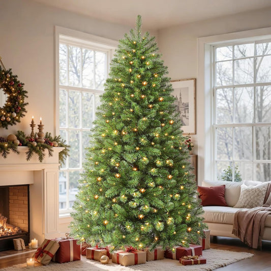 Christmas Tree with Warm White Lights